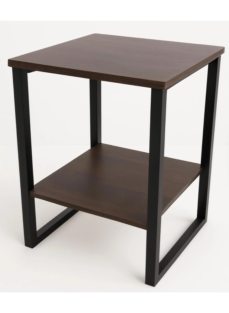 Concent Ergonomic "Modern" Side Table - Luxurious Wood & Black Metal Blend - Image 4
